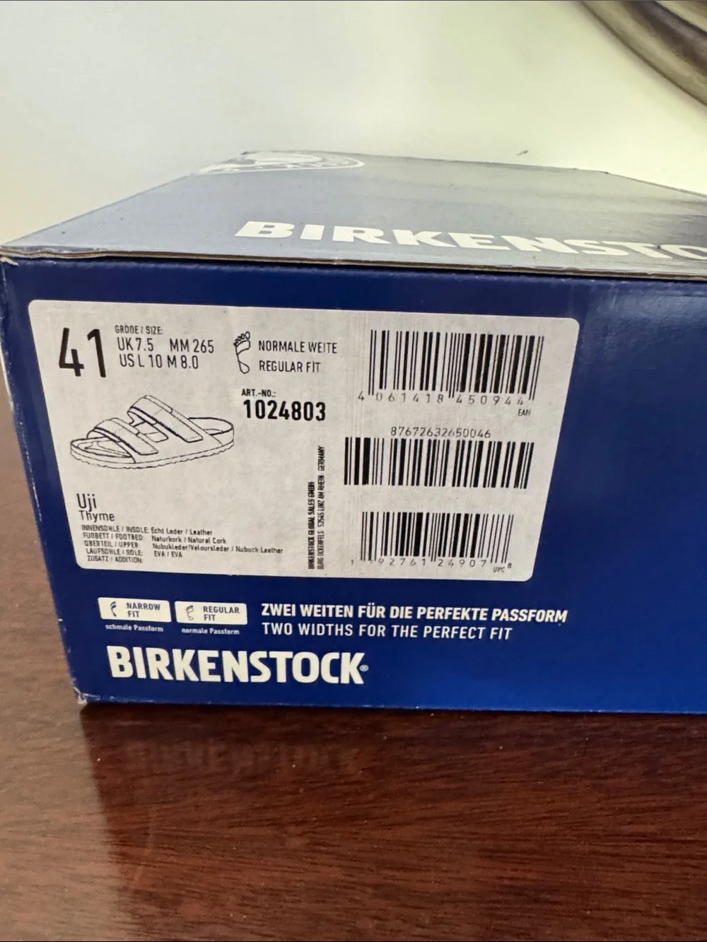 Birkenstock Unisex Uji Nubuck-Suede Leather in Olive  - Sz: 8US/41